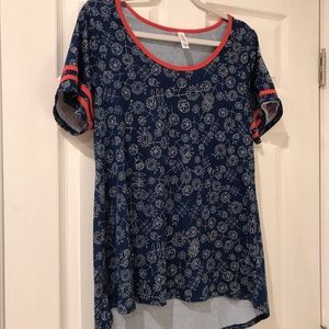 COPY - Lularoe navy blue shirt large